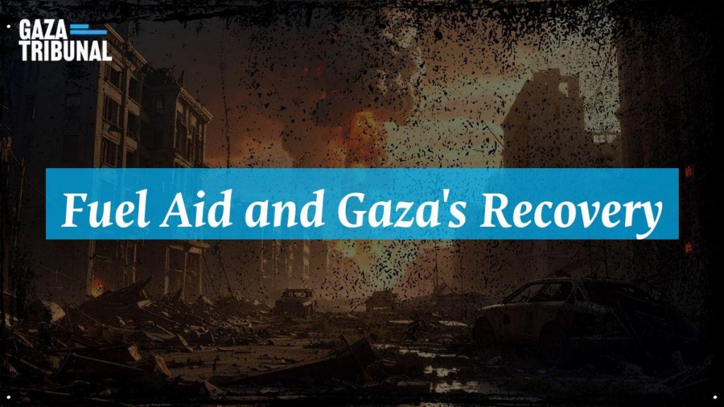 An aerial view of Gaza showing damaged buildings and infrastructure amidst recovery efforts.