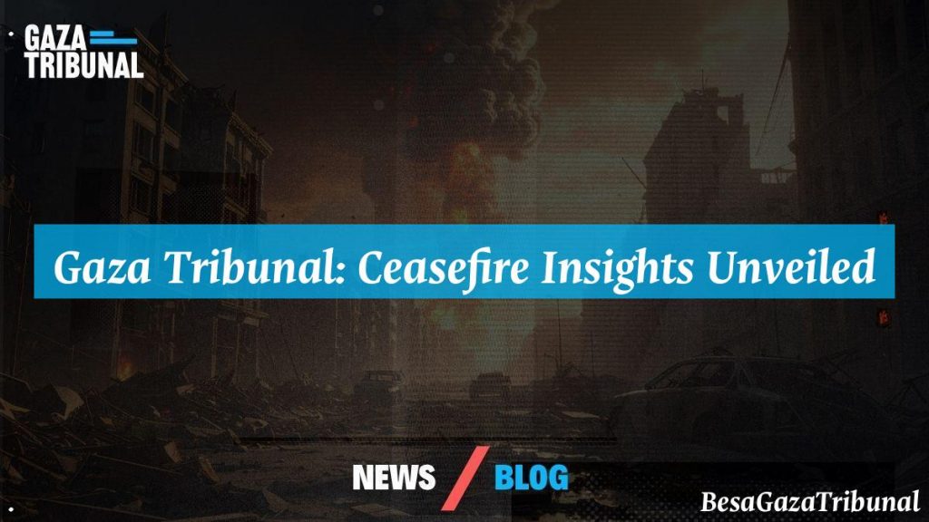 An overview of the Gaza region highlighting the tense atmosphere surrounding the ceasefire.