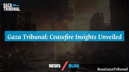 An overview of the Gaza region highlighting the tense atmosphere surrounding the ceasefire.