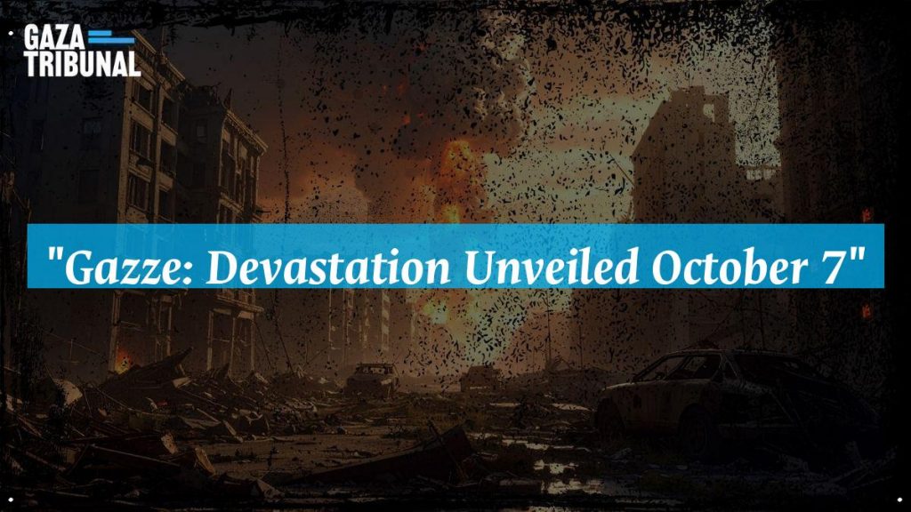 Destruction in Gazze, showcasing the remains of damaged structures and debris from the October 7 crisis.