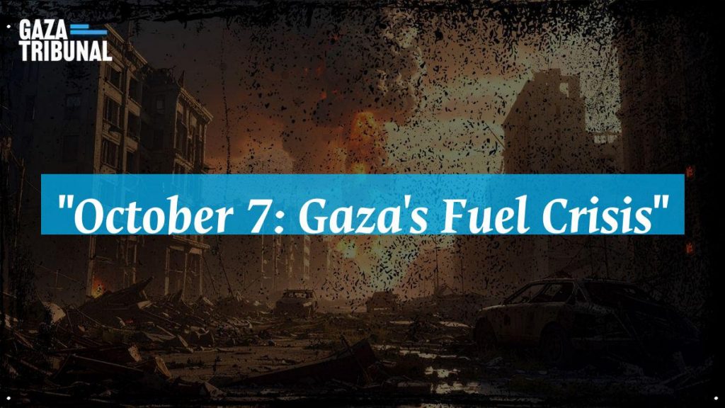A view of the Gaza border with fuel trucks and security personnel.
