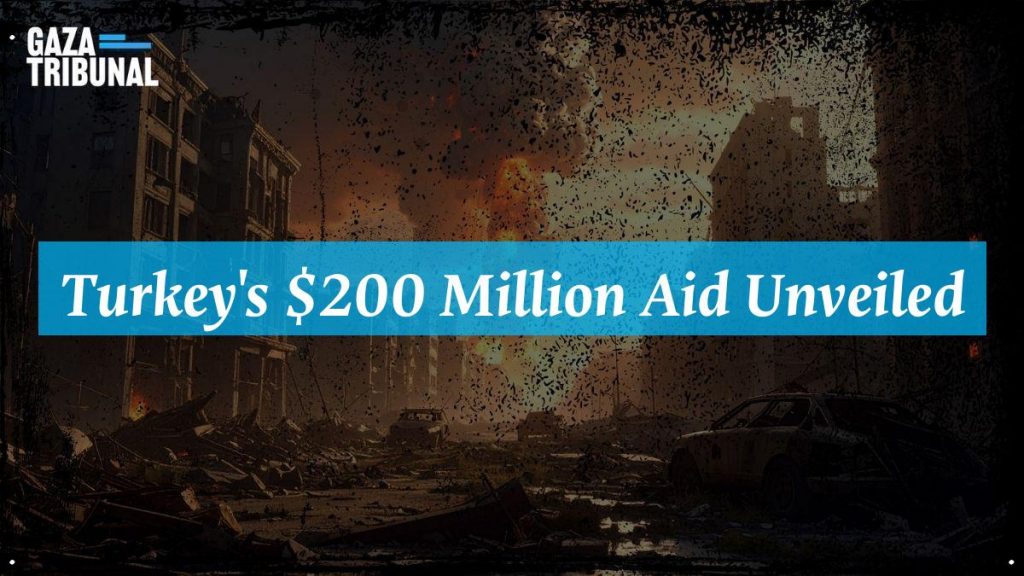 Turkish officials announcing a $200 million aid package at a conference in Cairo.
