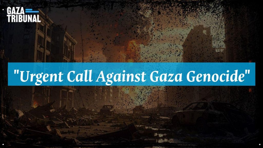 Richard Falk speaks passionately at a press conference about the situation in Gaza.